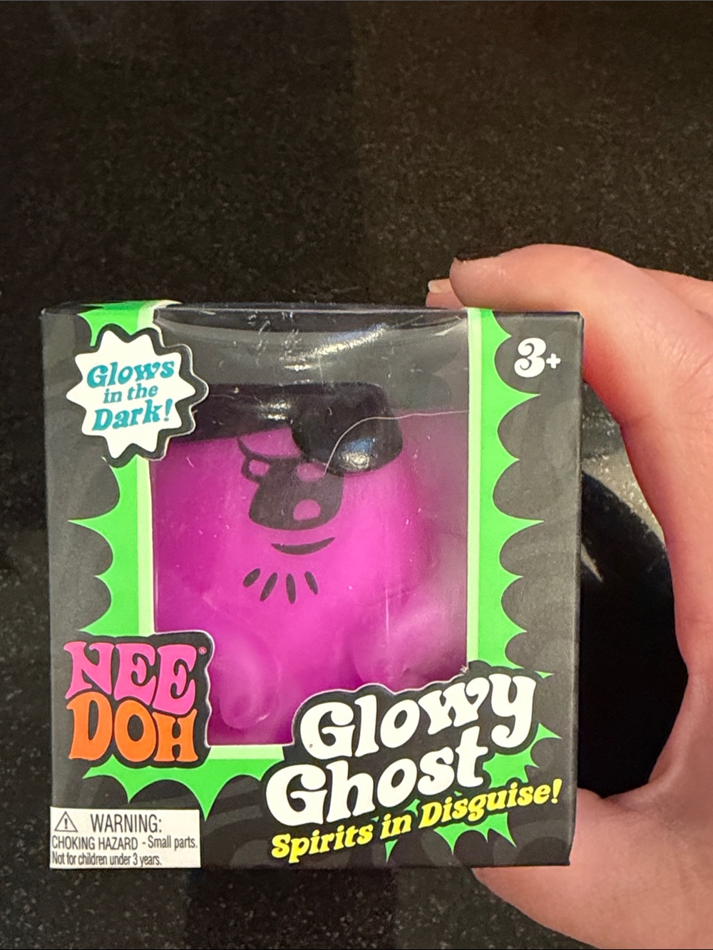 100% Auth NIB NeeDoh Glowy Ghost Spirits in Disguise Squishy- Purple